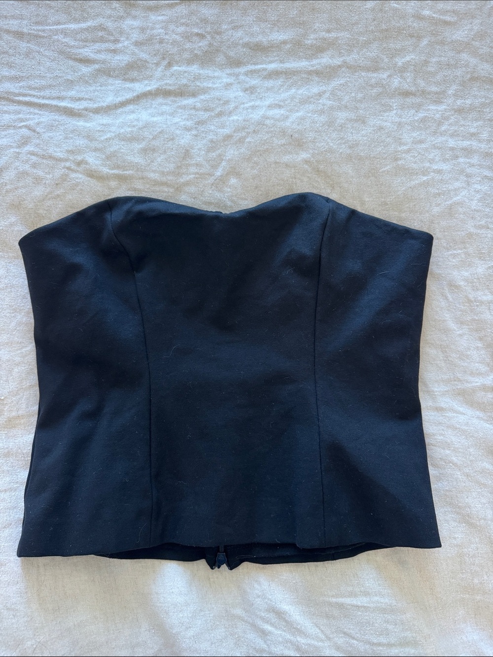 Reformation Strapless Black Bustier Top - M